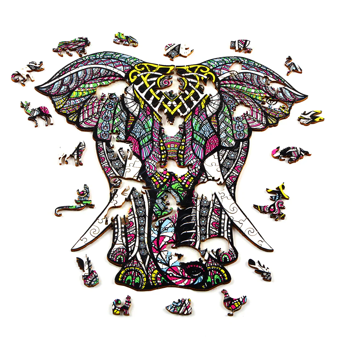 Woodbests - Noble Elephant Wooden Jigsaw Puzzle(250-300pcs) - Image 7