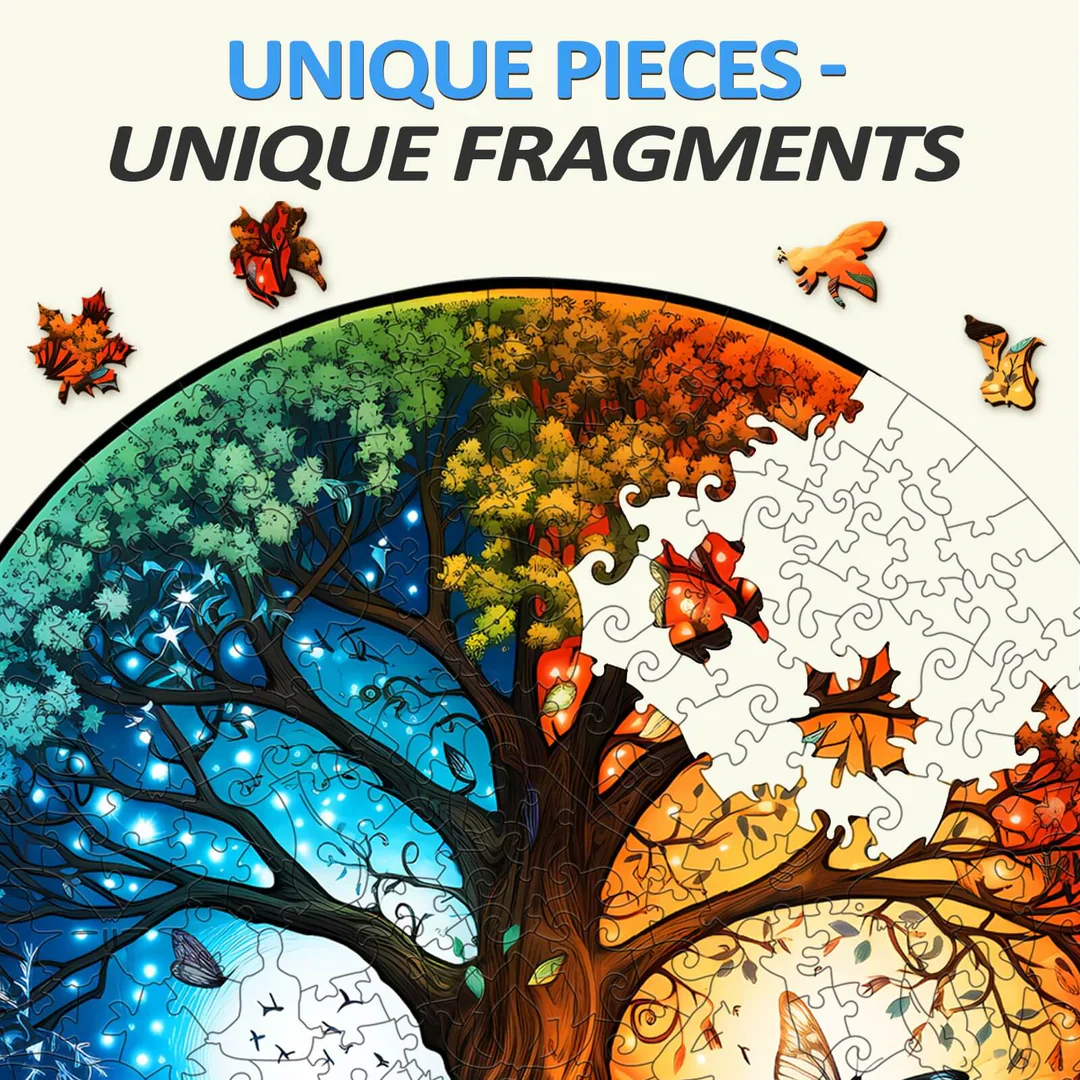 Woodbests - Yin Yang Tree of Life 7 Wooden Jigsaw Puzzle (160-200pcs) - Image 3